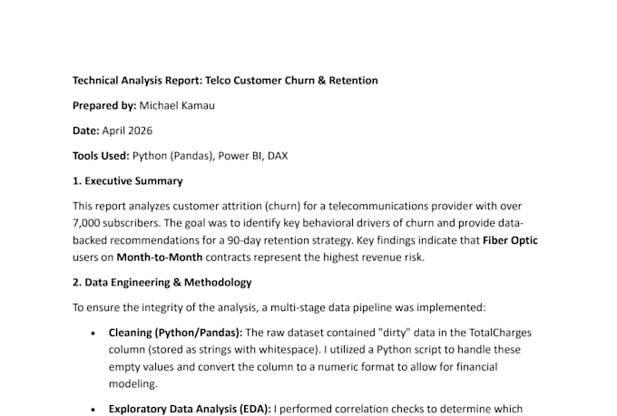 build a power bi churn dashboard